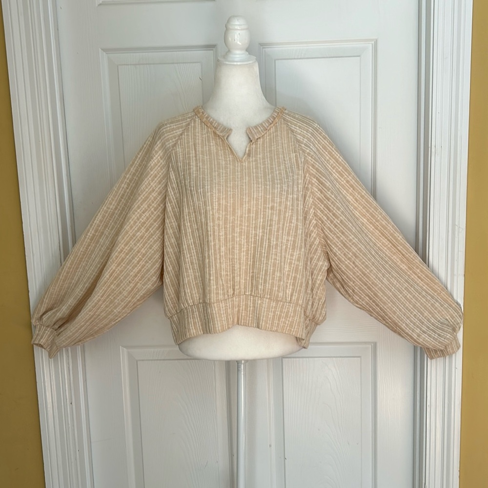 Peach Love California ribbed oversized top szL